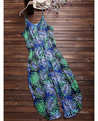 Holiday Printed Strap Jumpsuits for Women