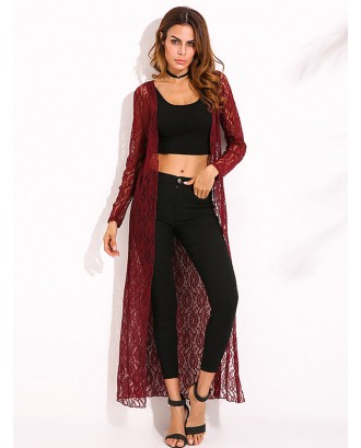 Beautiful Loose Long Sleeves Lace Cardigans For Women