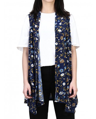 Casual Sleeveless Irregular Kimonos for Women