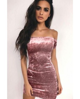 Off Shoulder Short Sleeve Beautiful Bodycon Party Dress