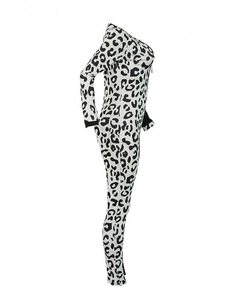 Lovely Trendy Leopard Printed One-piece Jumpsuit