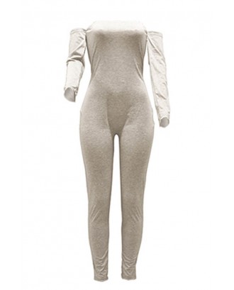 Lovely Trendy Skinny Grey One-piece Jumpsuit