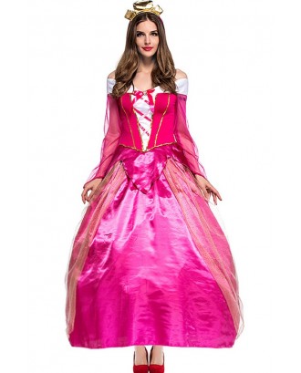 Fuchsia Deluxe Super Mario Peach Princess Dress Apparel