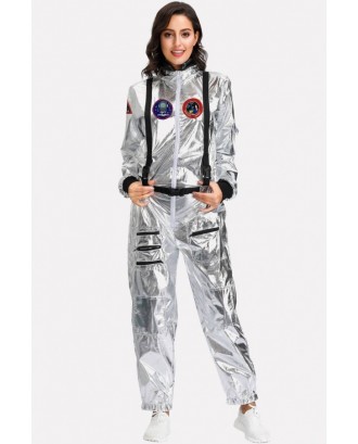 Silver Astronaut Pilot Adults Cosplay Apparel