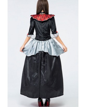 Black Dress Cosplay Vampire Halloween Apparel