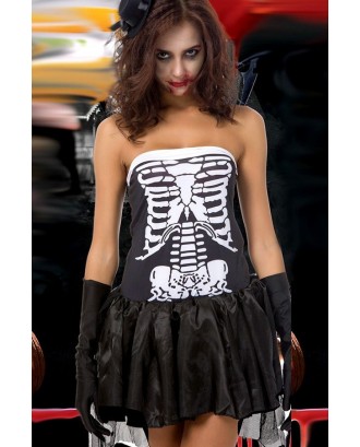 Black Skeleton Dress Beautiful Halloween Apparel