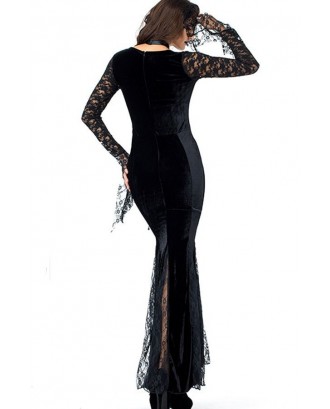 Black Lace Dress Vampire Halloween Apparel