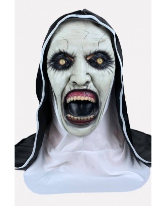 White The Nun Horror Halloween Apparel Mask