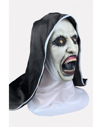 White The Nun Horror Halloween Apparel Mask
