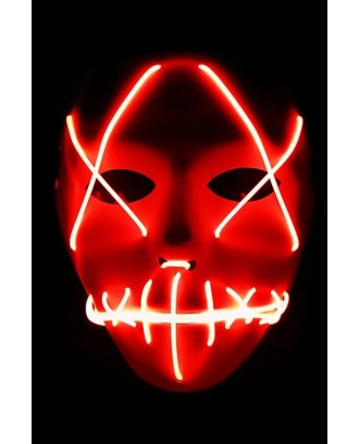 Stitched Light-up Horror Halloween Apparel Purge Mask