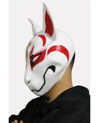 White Fortnite Fox Drift Halloween Apparel Mask