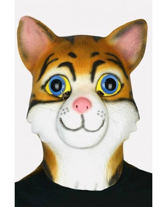 Light-brown Cat Cute Halloween Apparel Mask