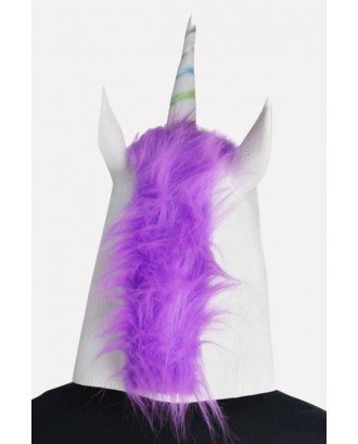 Purple Unicorn Full Head Cute Halloween Apparel Mask