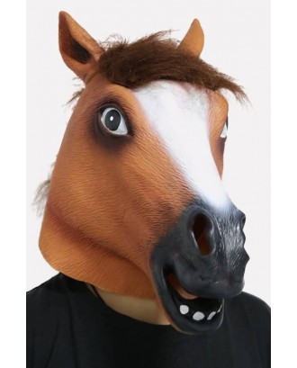 Brown Horse Full Head Cute Halloween Apparel Mask